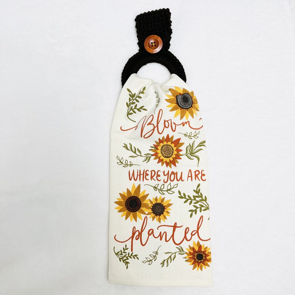 Hanging Towel Set - Sunflower, Bloom Where You Are Planted