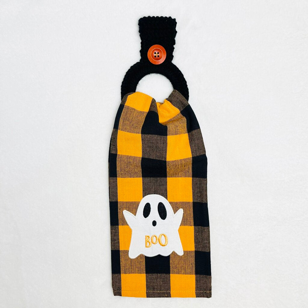 Hanging Towel Set - Orange Plaid Ghost