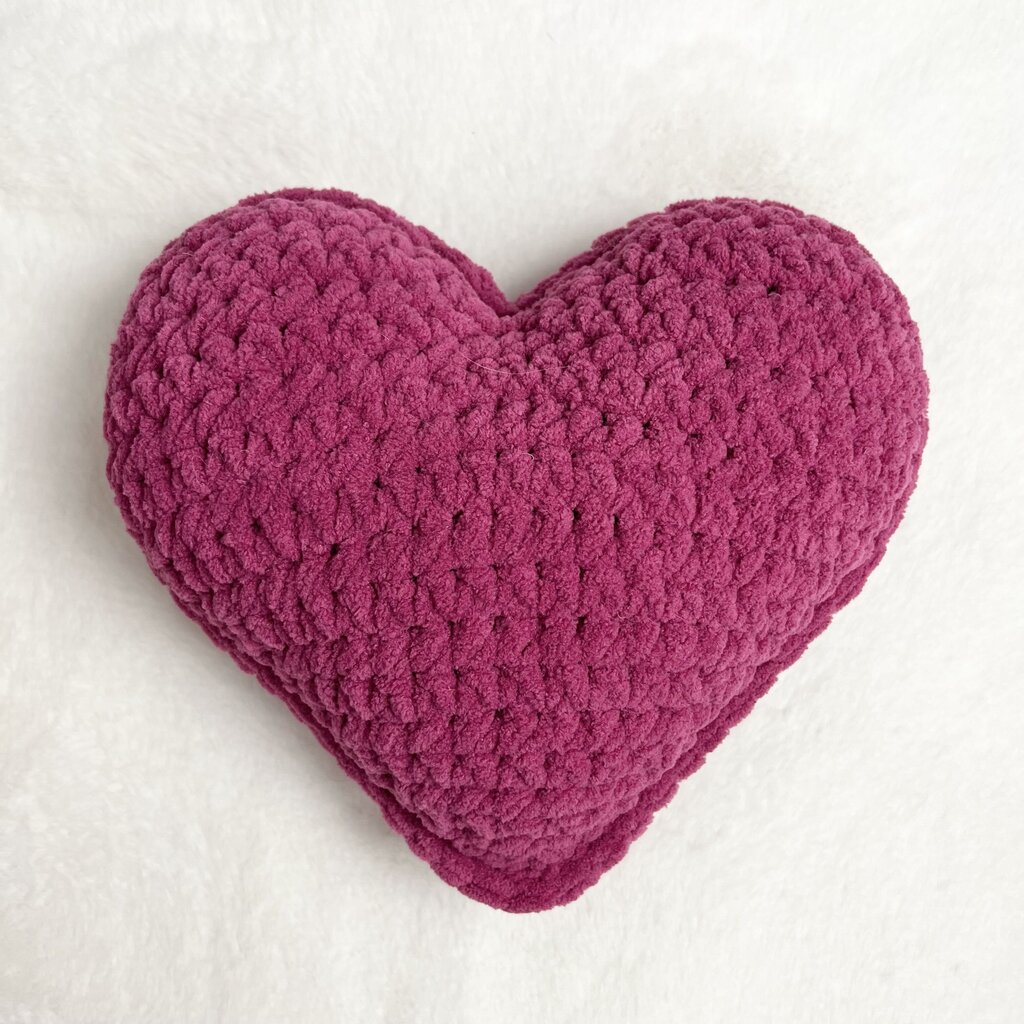 Stuffed Heart - Deep Fuchsia (Medium)