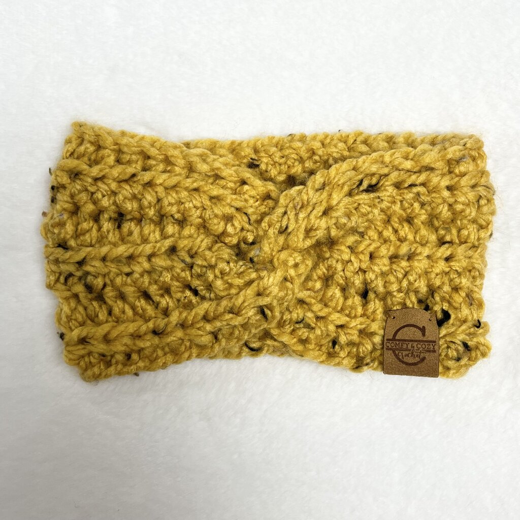 Twisted Headband (Child) - Tweed Gold