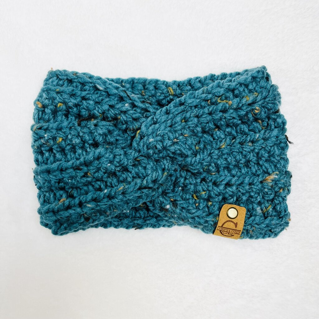 Twisted Headband - Tweed Teal