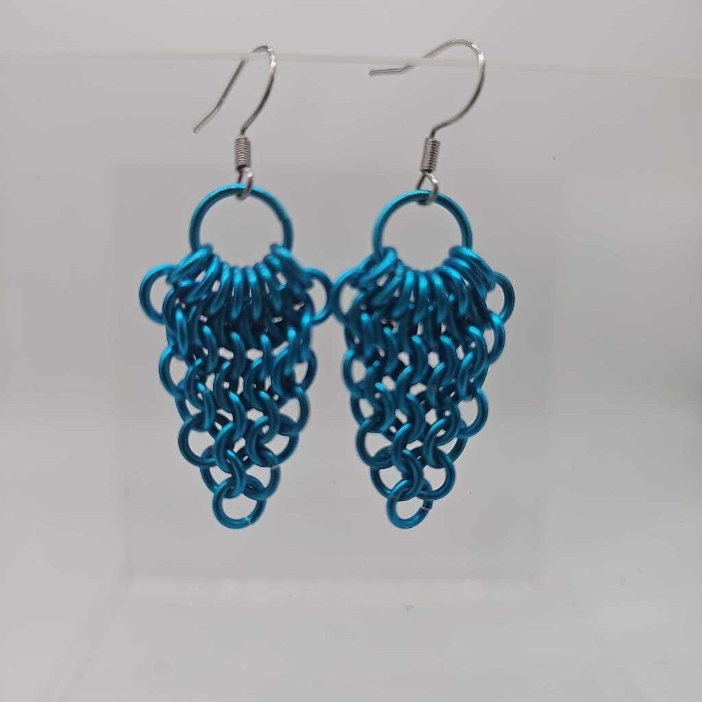 Turquoise Fan Earrings