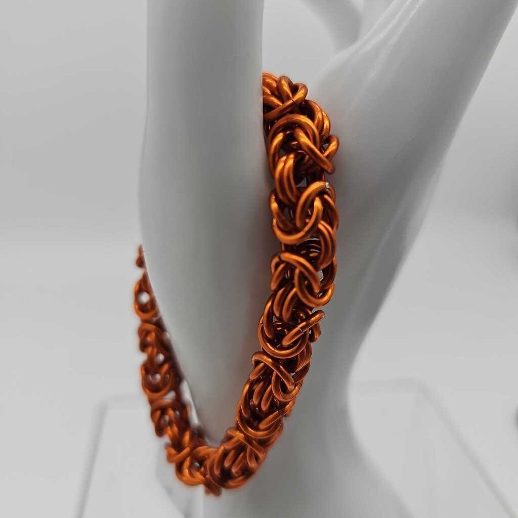 Orange Byzantine Bracelet
