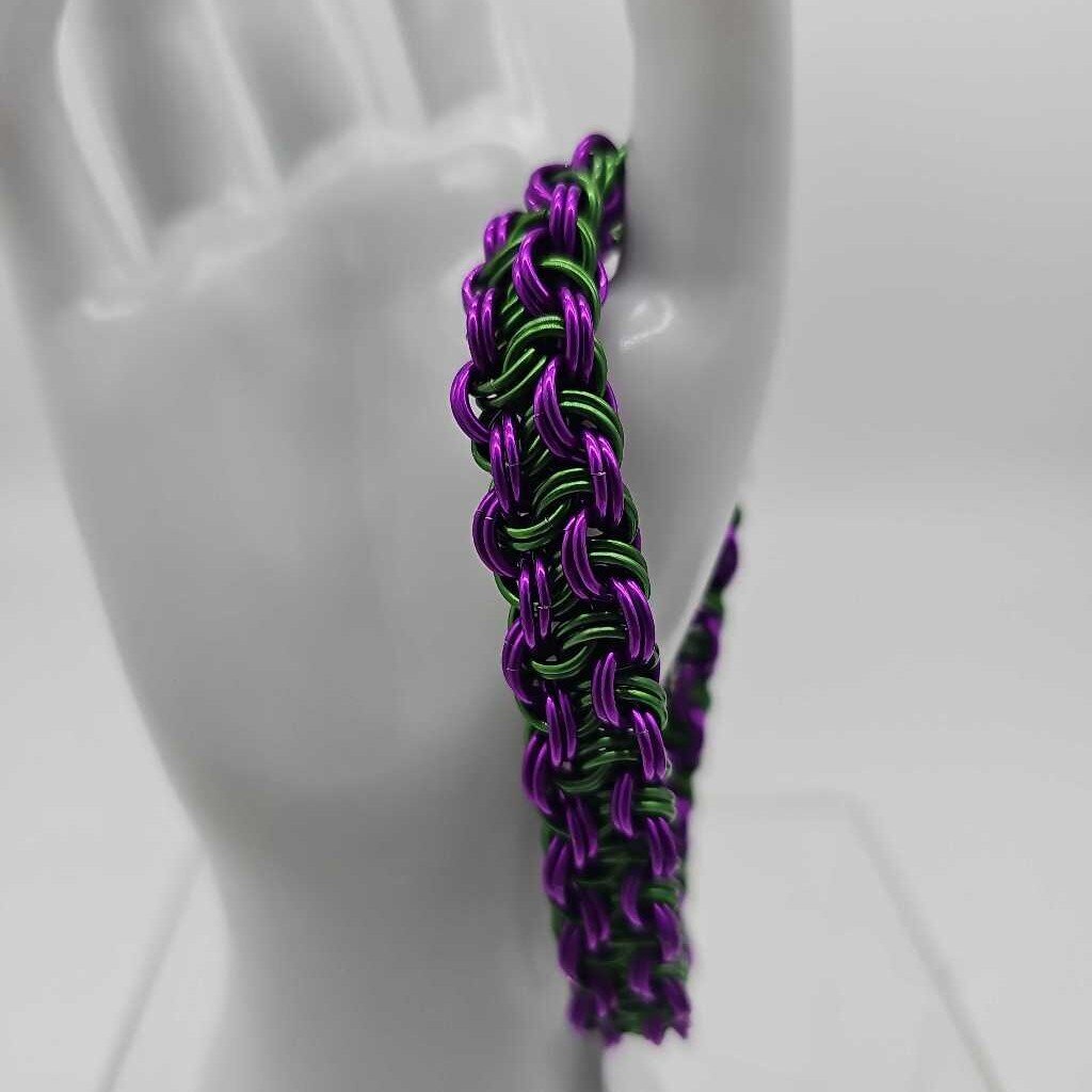 8 inch Purple and Green KVB bracelet
