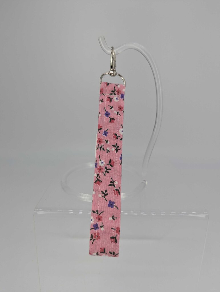 035 Large Pink Gingham Keychain