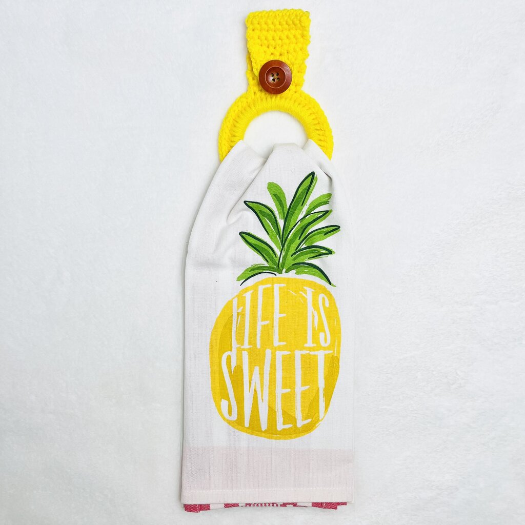Hanging Towel Set - Life is Sweet with Pineapple
