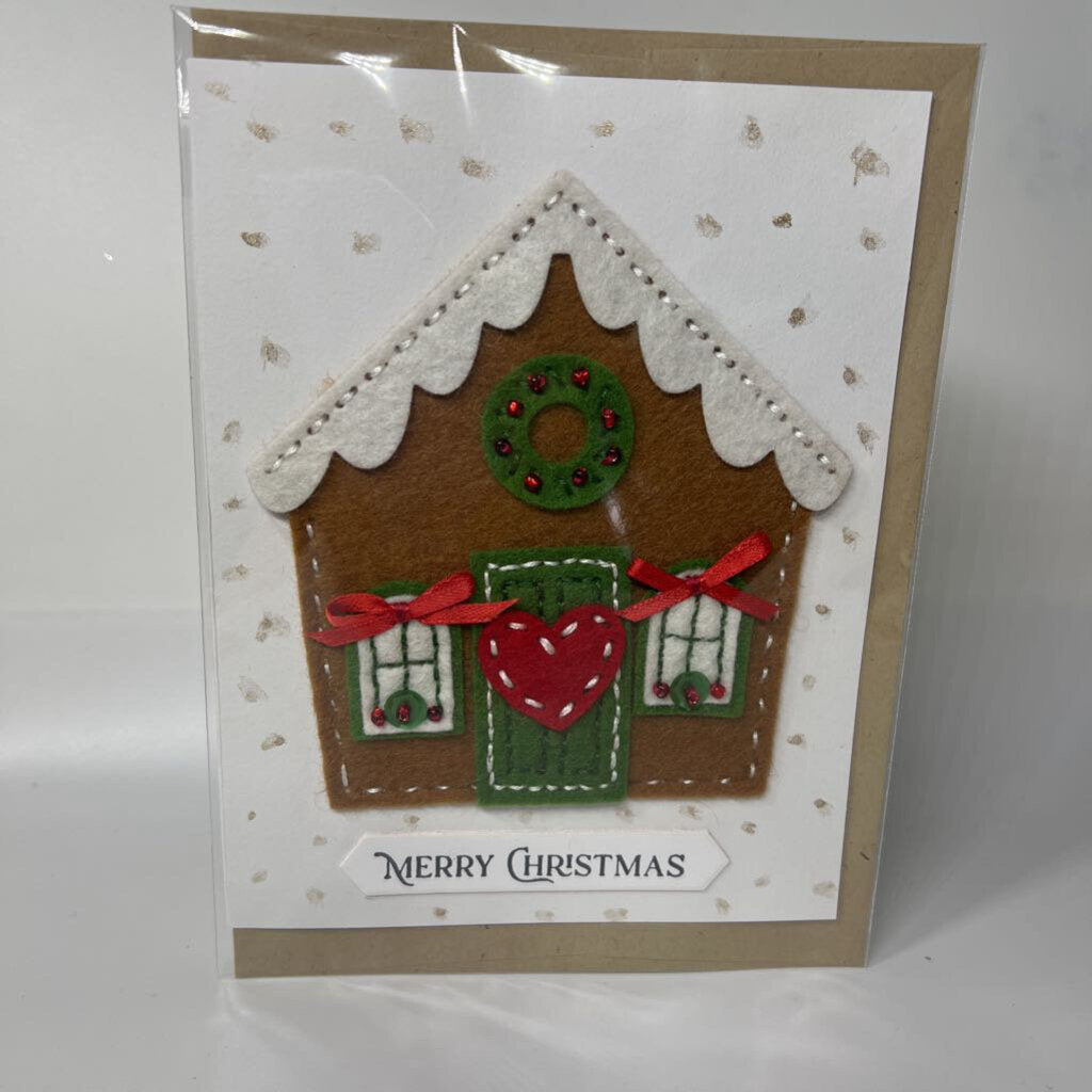 Gingerbread house card