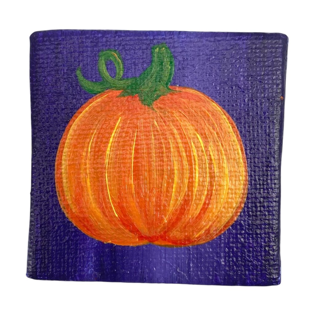 Pumpkin- Purple background