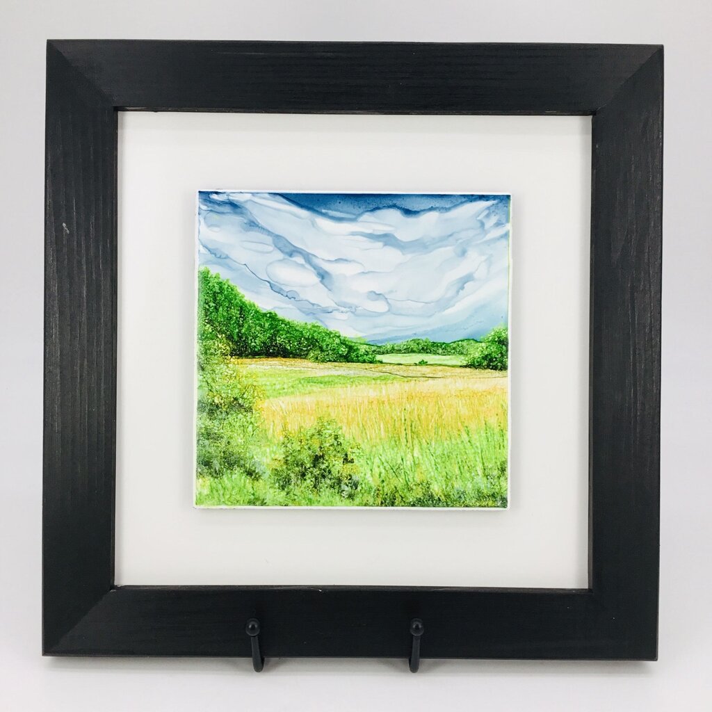 6x6 TIle J&F Fields-Mounted/Framed