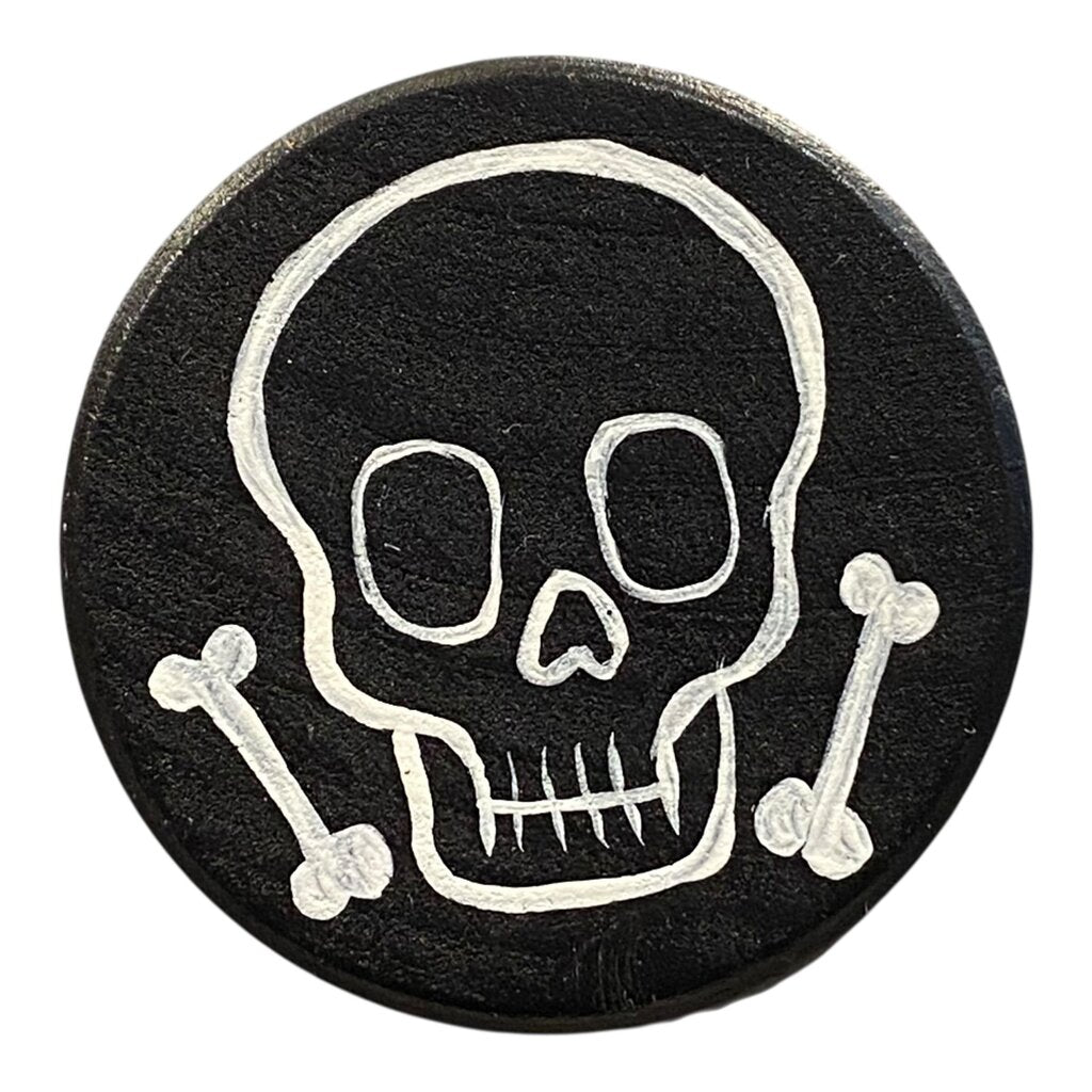 Skull and Bones- Circle Magnet