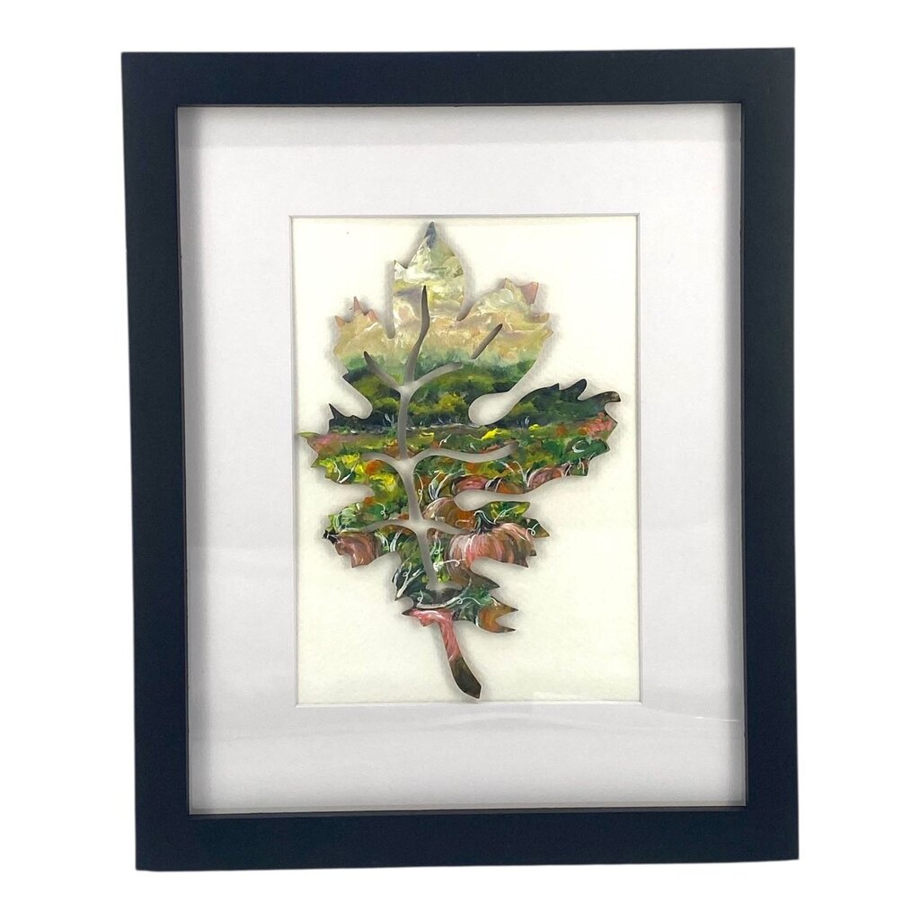 Pumpkin wooden leaf painting