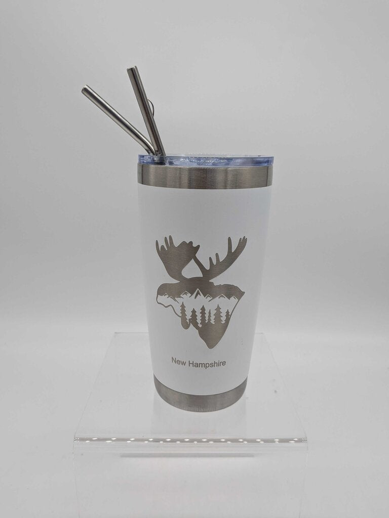 NH Moose Tumbler with straw set
