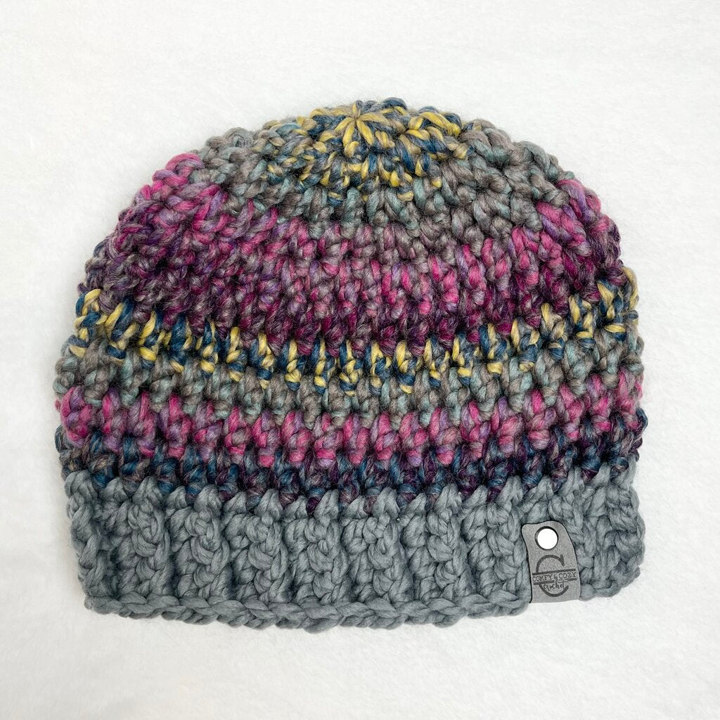 Wool Beanie Hat - Astroland w. Gray Brim