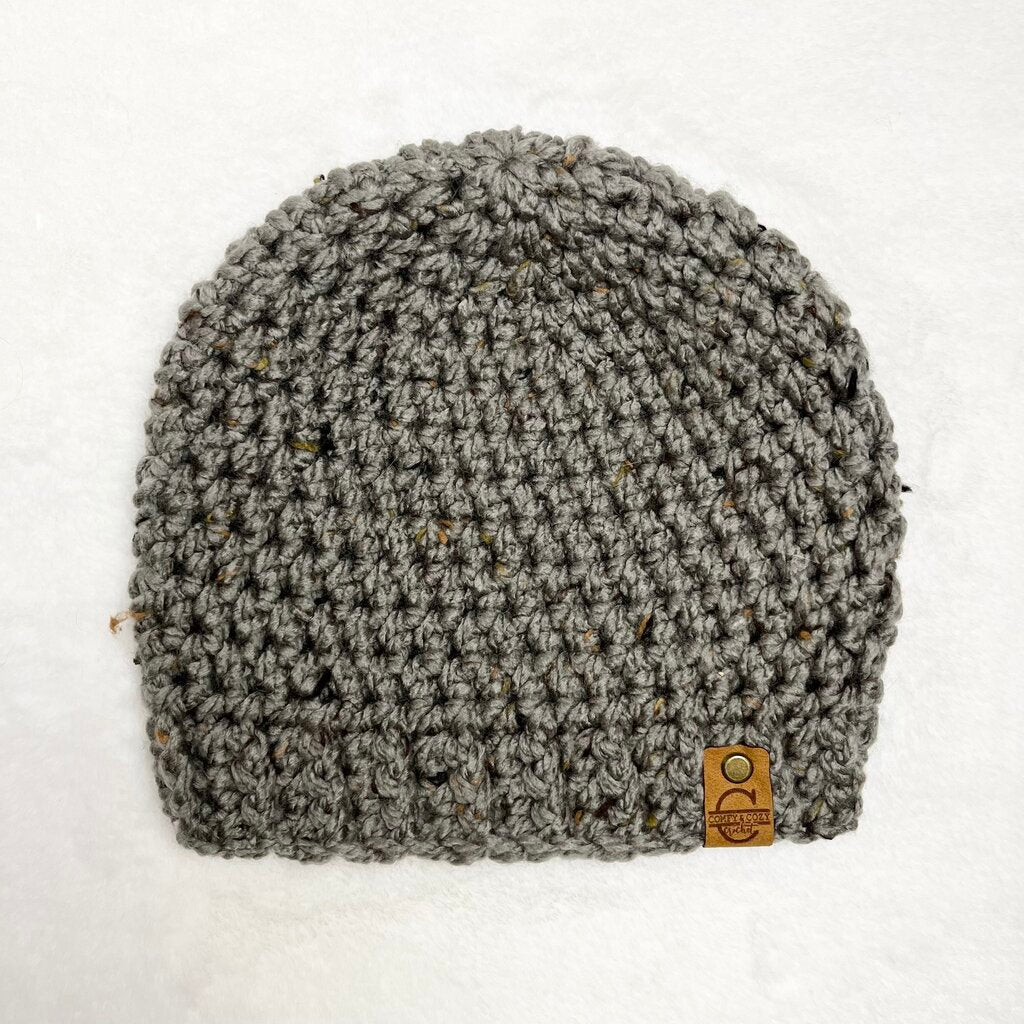 Beanie Hat (Adult) - Tweed Gray