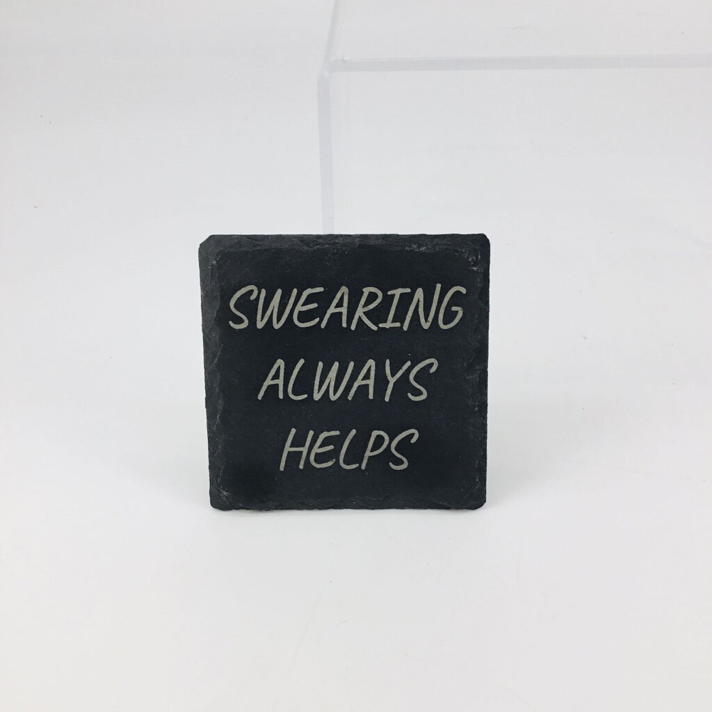 Slate Coaster Square Swearing