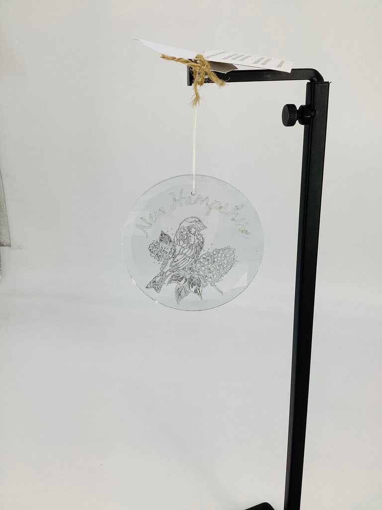 Ornament Glass NH Finch & Lilac
