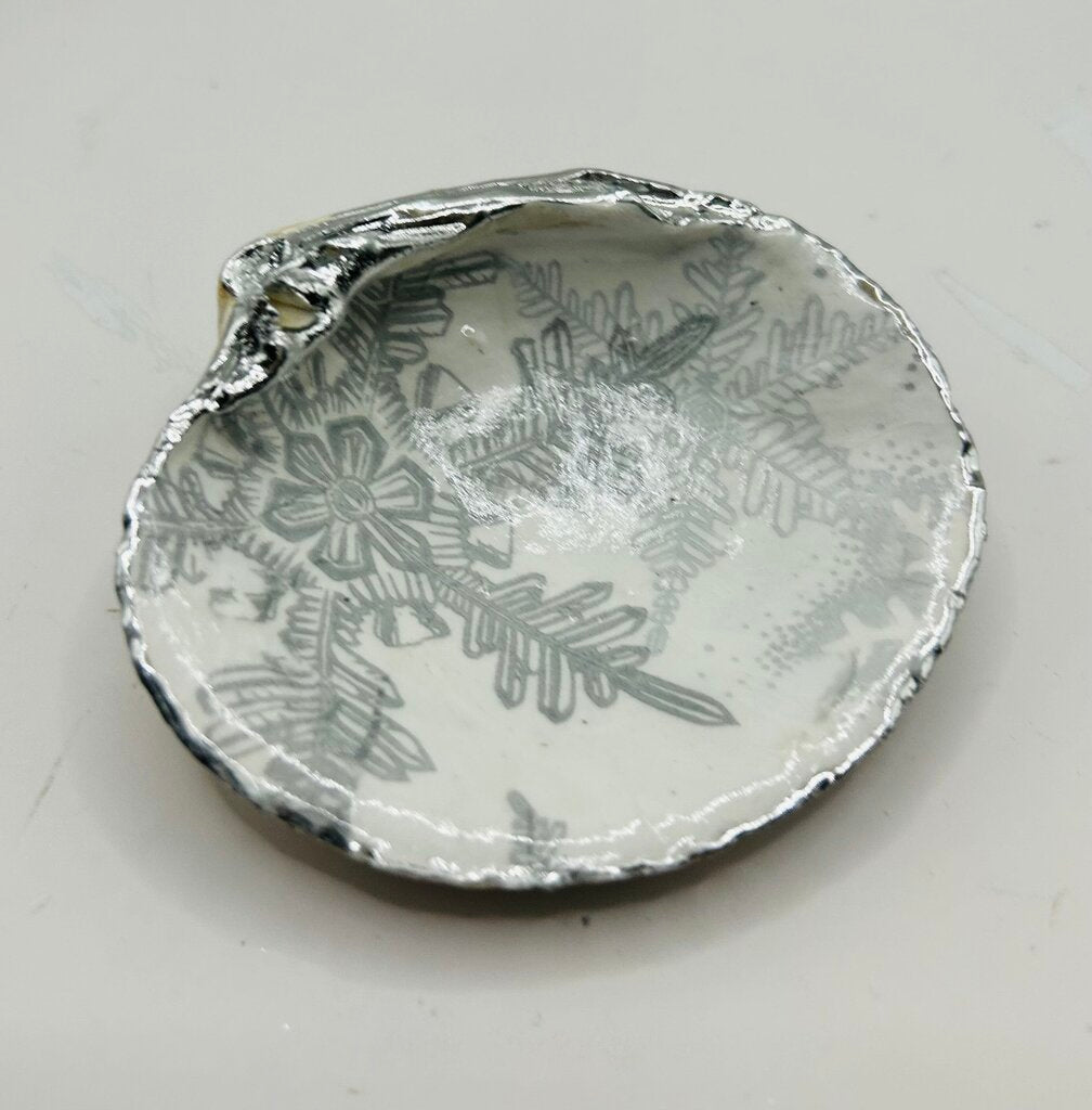 Silver Snowflake Quahog from Nahant Beach, MA