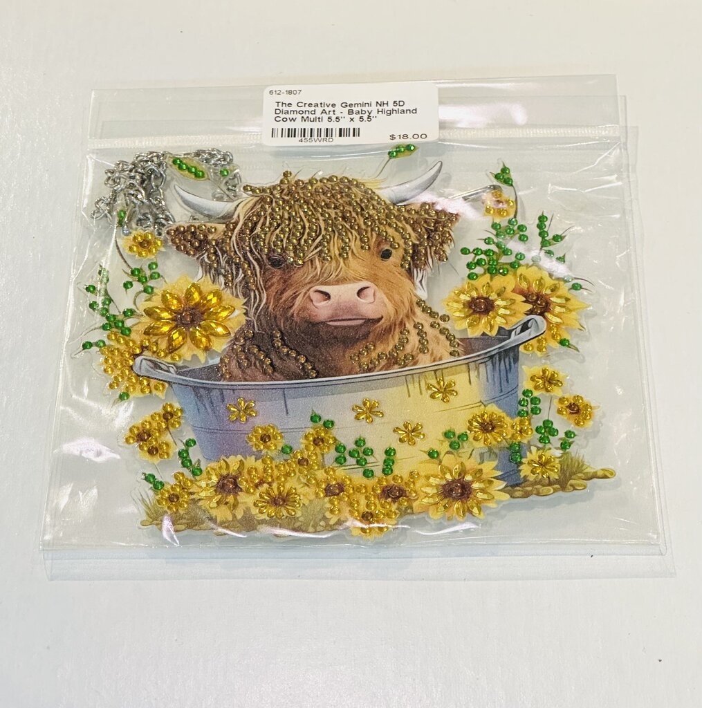 5D Diamond Art - Baby Highland Cow