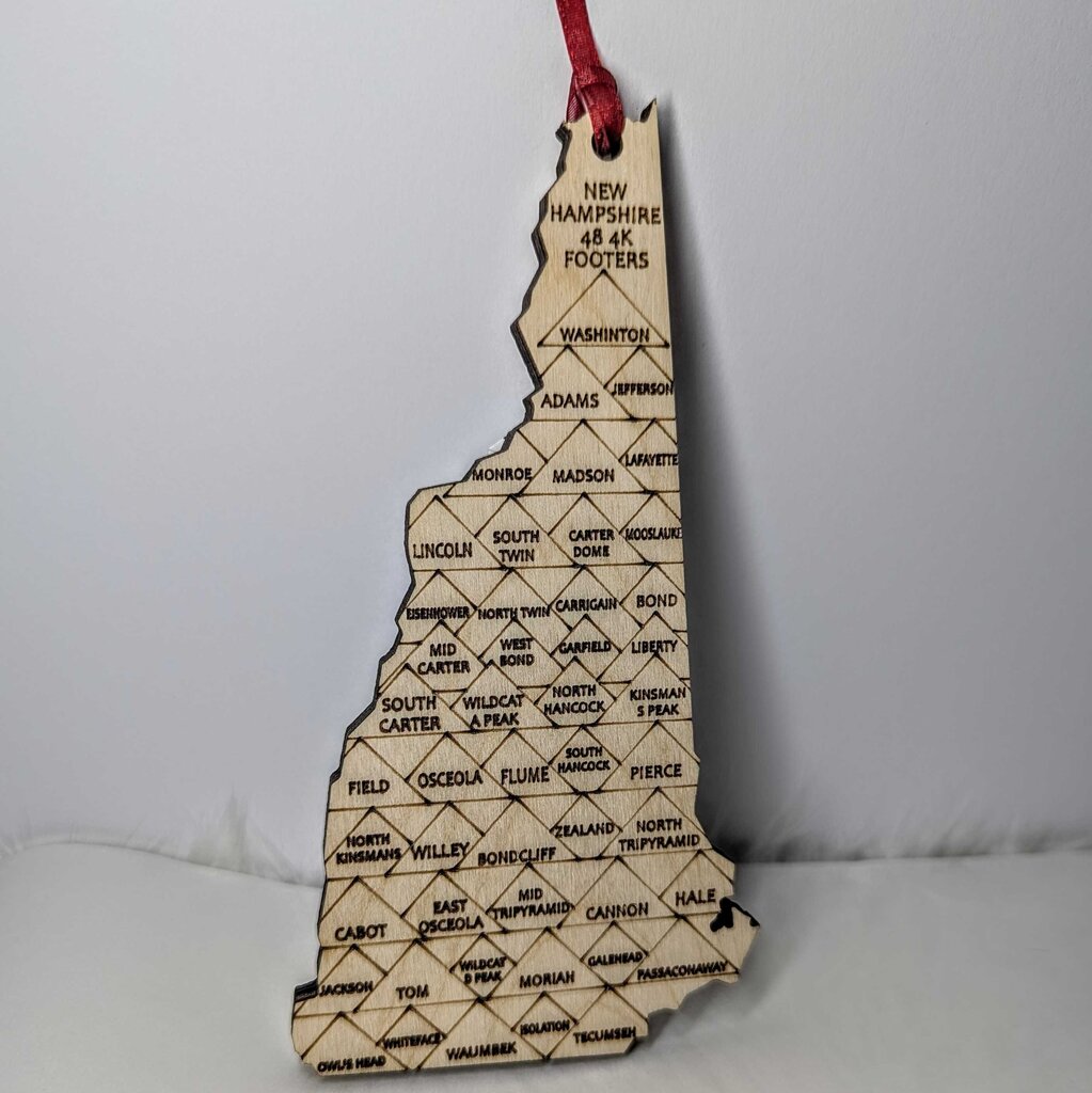 New Hampshire 48 4000 Footers Hike tracker Ornament Paint as you go