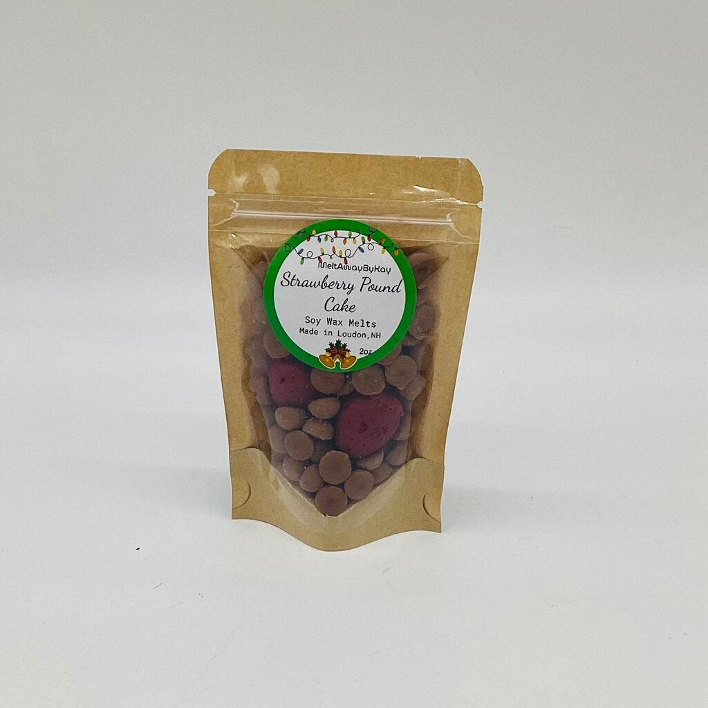 Strawberry Poundcake - Soy Wax Melts - Christmas Bag (2oz)
