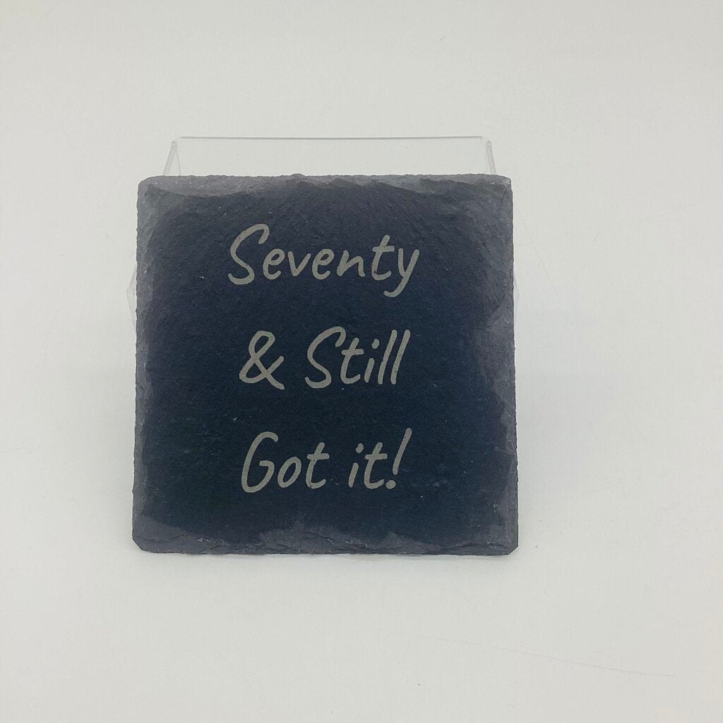 Slate Coaster Square Seventy