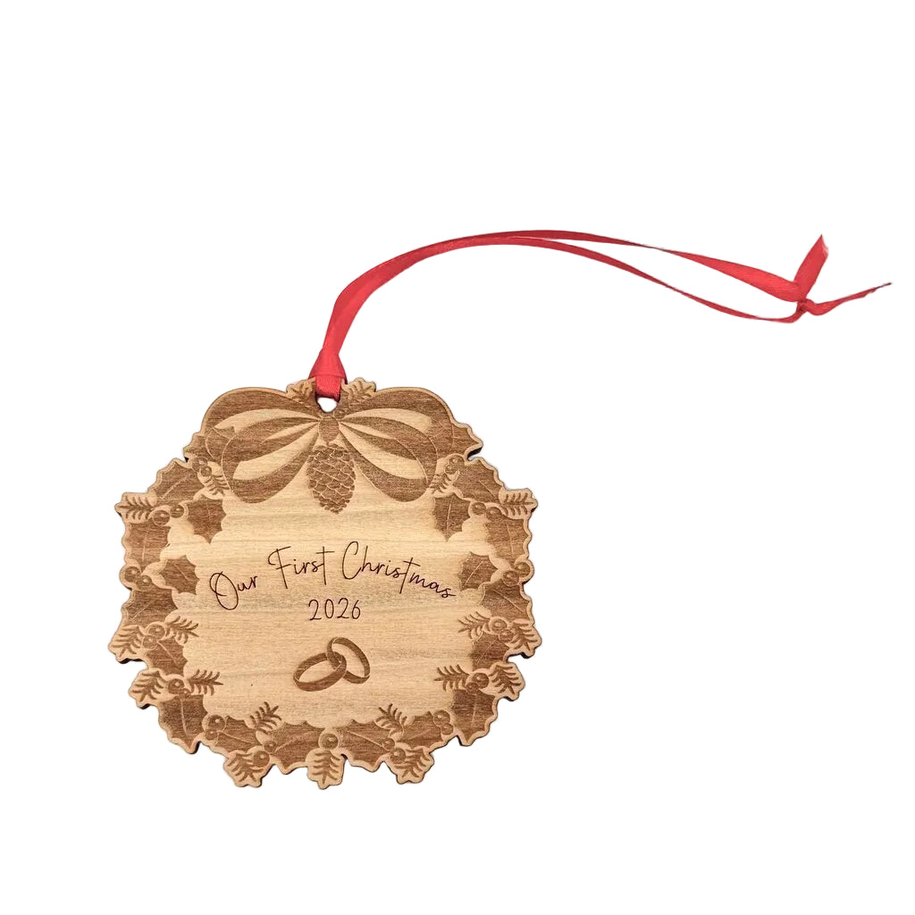 Our First Christmas Wood Ornament
