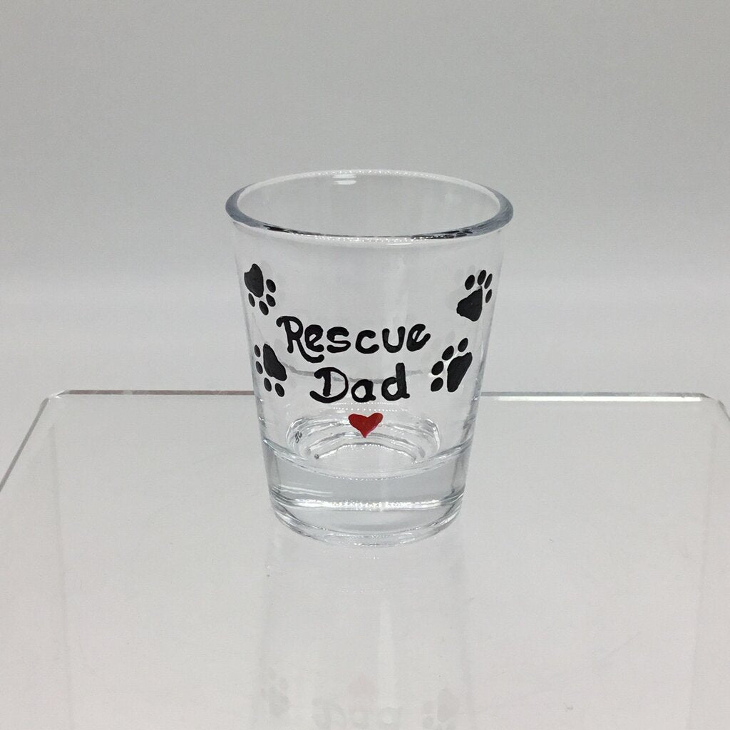 Rescue Dad Shotgls. Hand Painted, Heat Cured, Hand Wash Please.