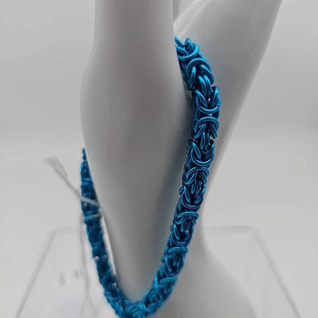 18SWG Turquoise Byzantine Bracelet 8 inches
