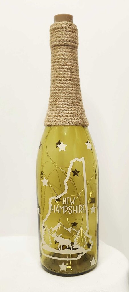 Bottle- NH state, moose