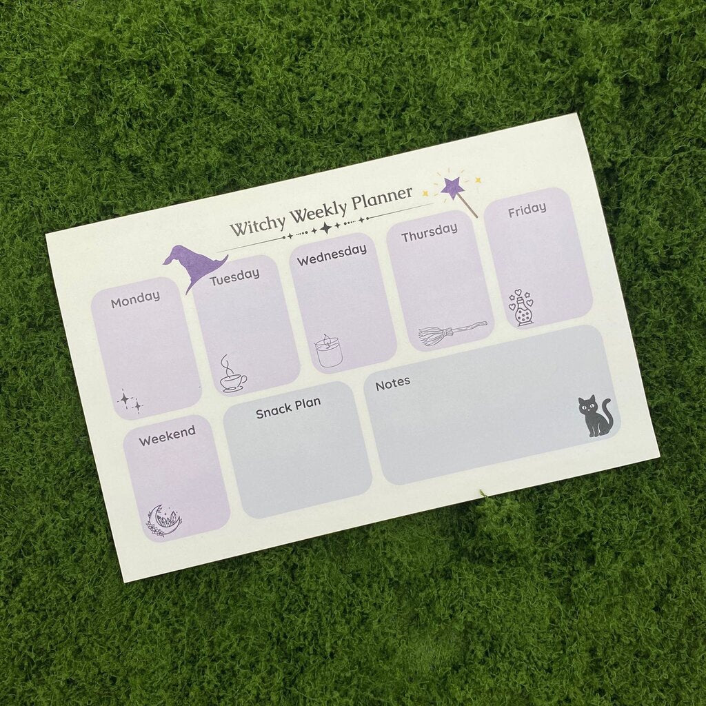 Witchy Weekly Planner 8.5x5.5 Inch Notepad