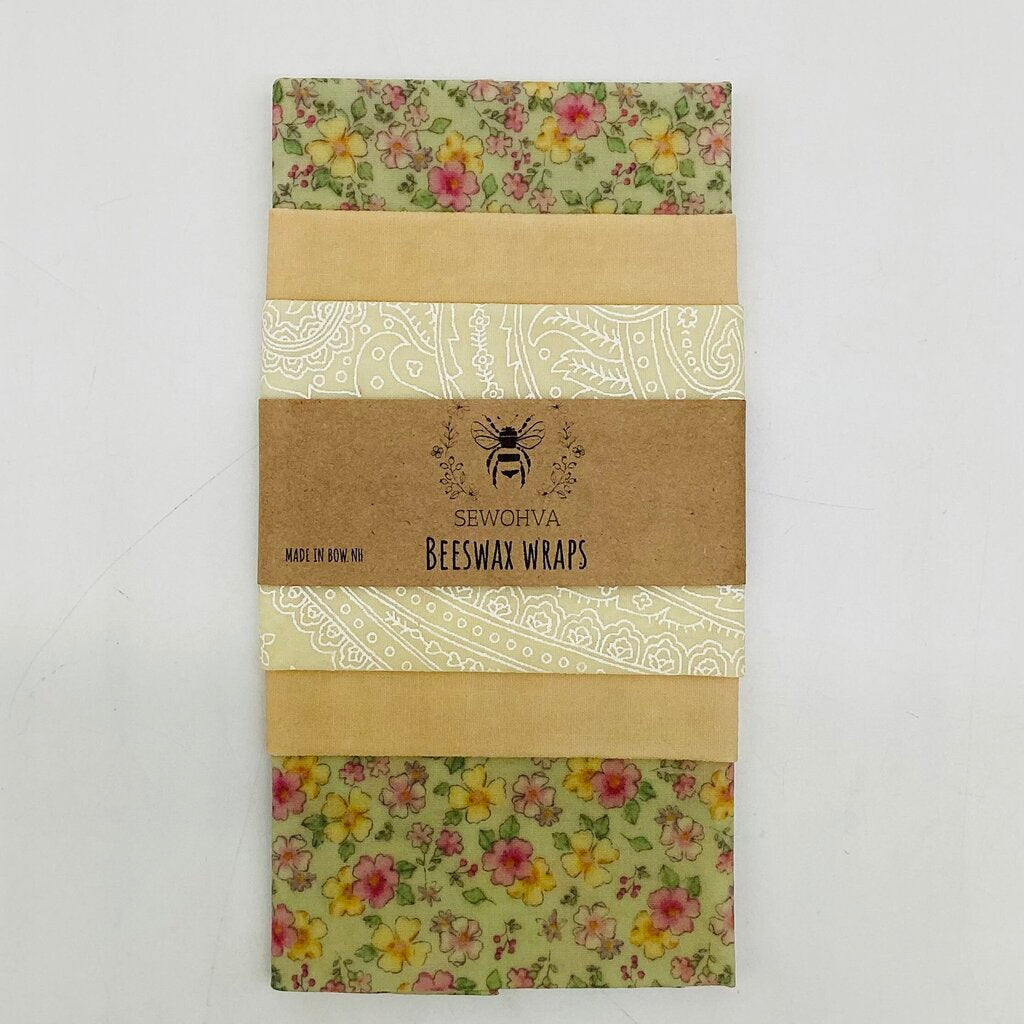 Beeswax Wraps 3 Pack Vintage Flowers