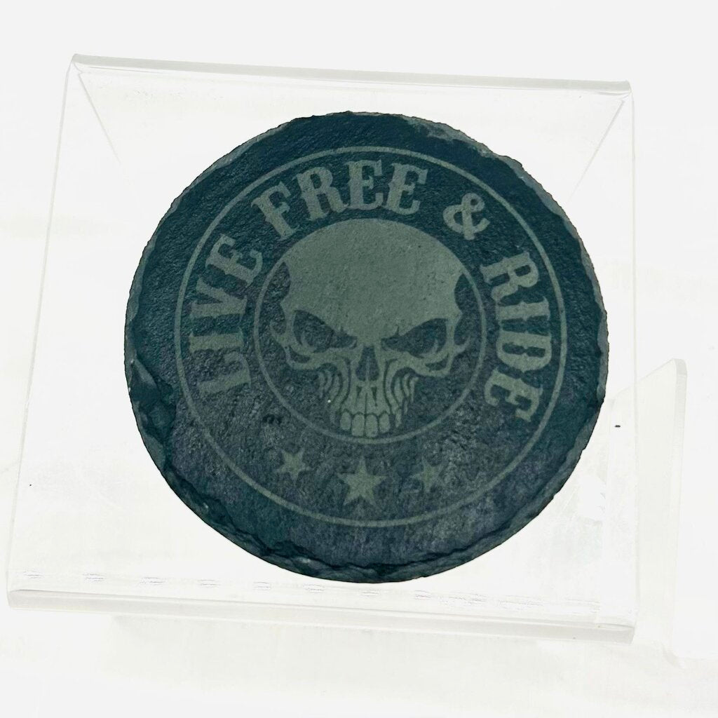 Slate Coaster Live Free