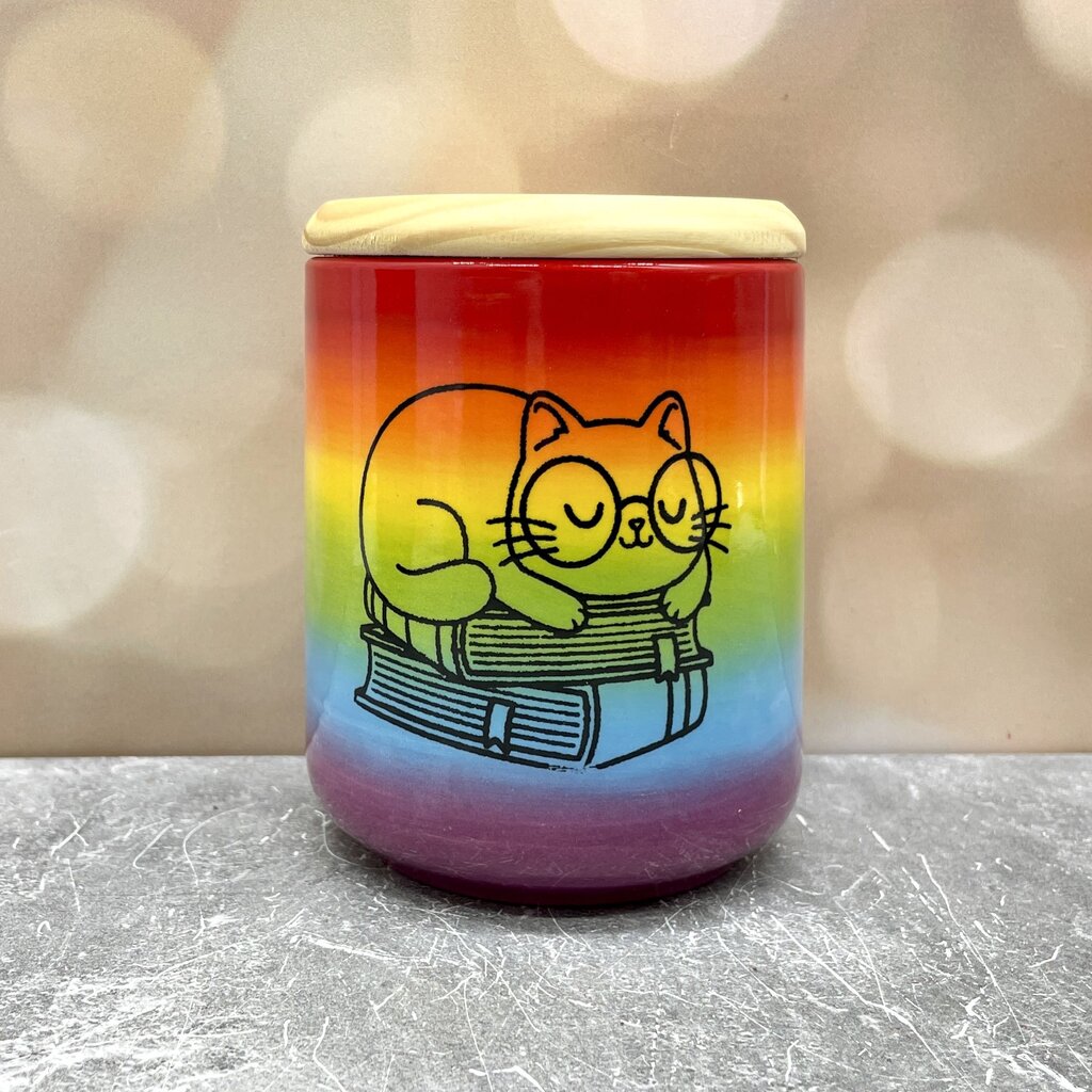 Canister sm Cat Books