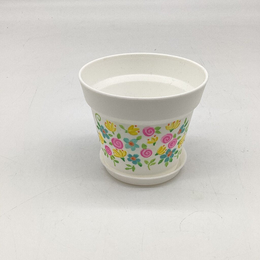 Small white w/multi loose flowers-E