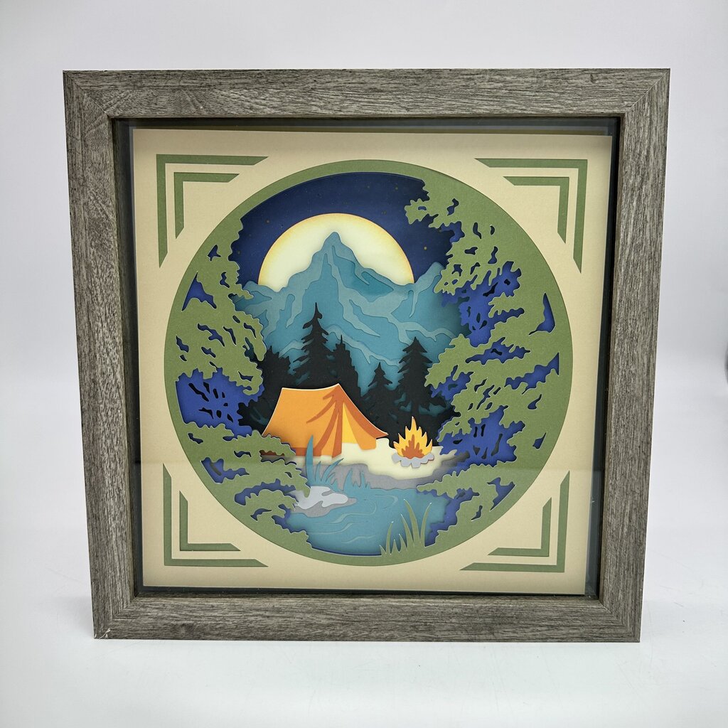 Mountain camping Shadowbox