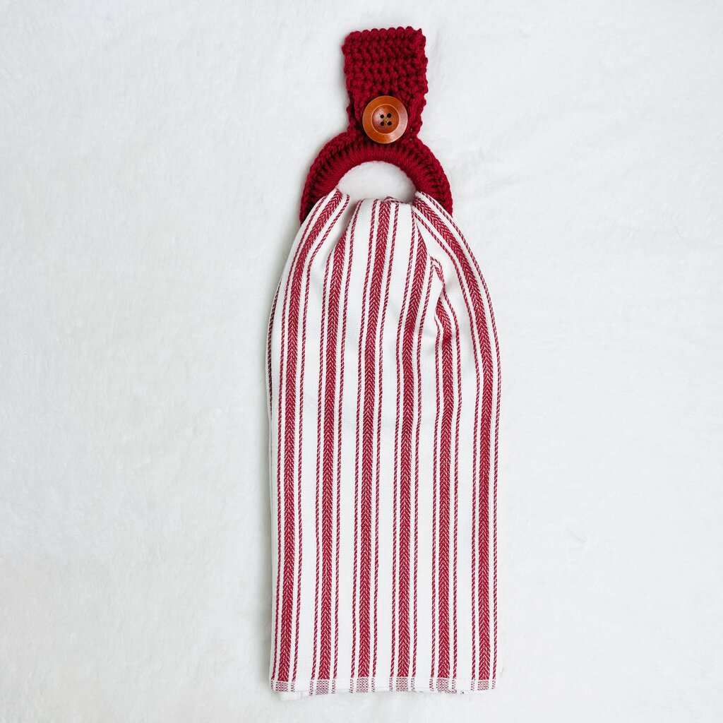 Hanging Towel Set - Red Stripes