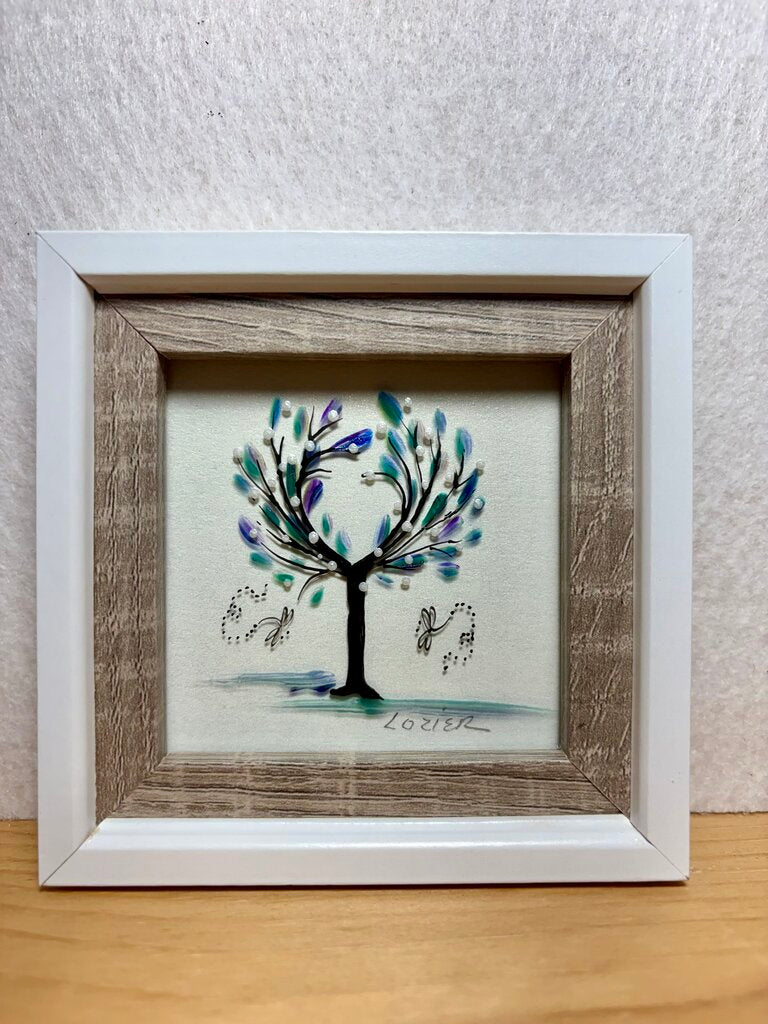 Heart tree blues mini frame