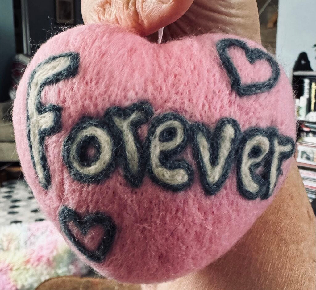 Wool Conversation Heart - Forever