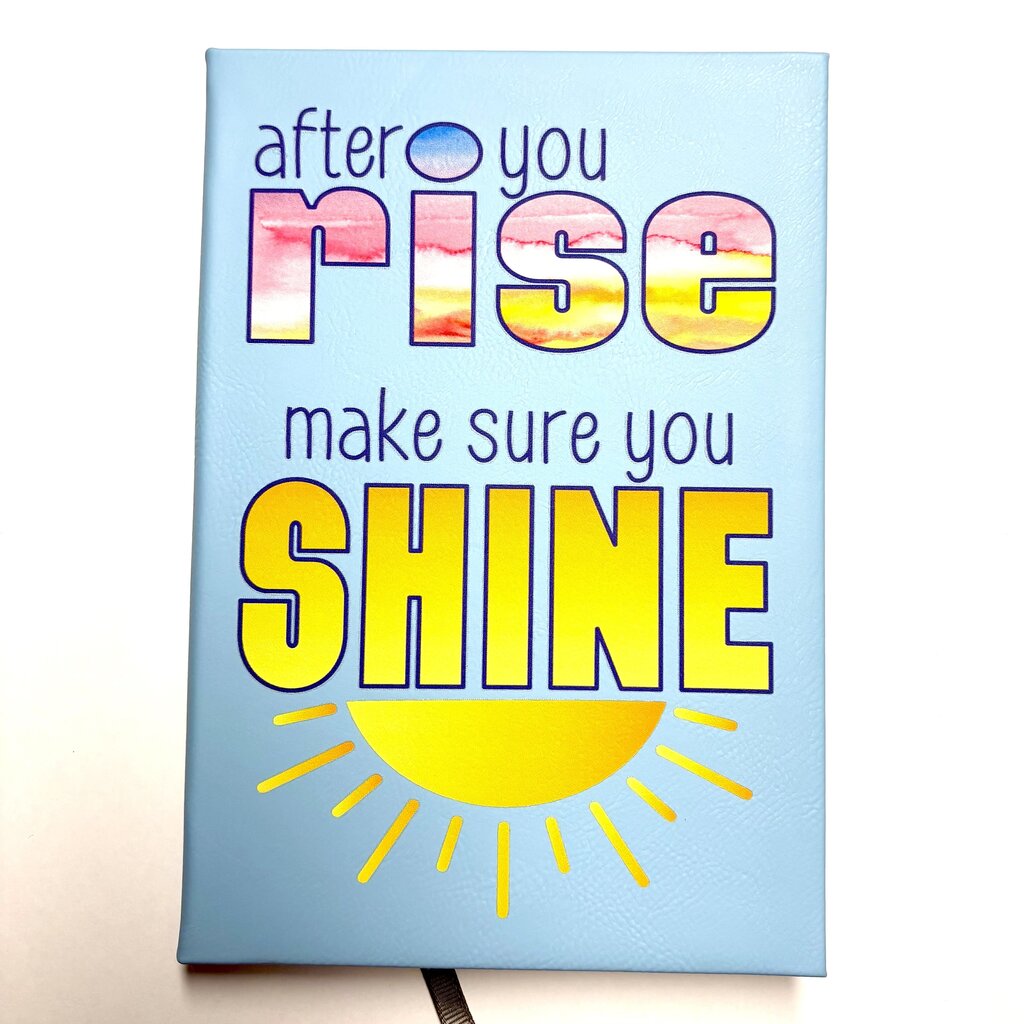 RISE AND SHINE FAUX LEATHER JOURNAL