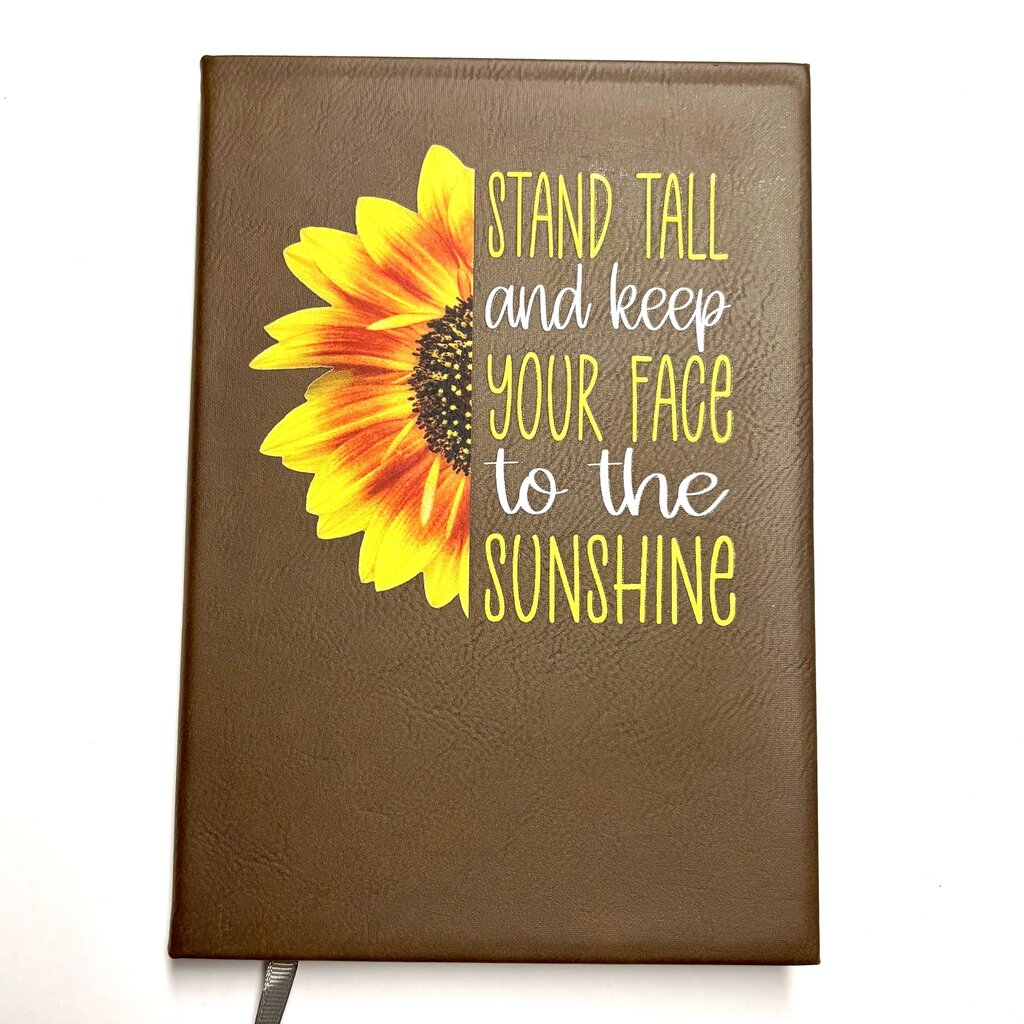 SUNFLOWER FAUX LEATHER JOURNAL