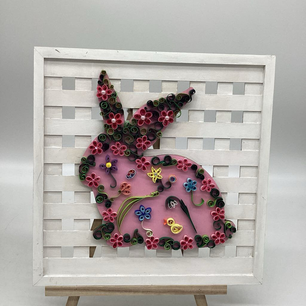Bunny on wood