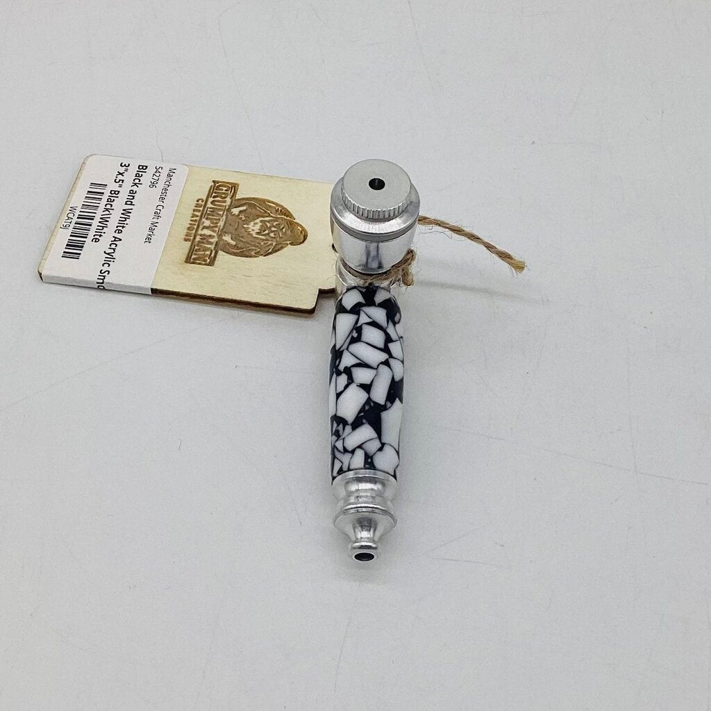 Black and White Acrylic Smoking Pipe