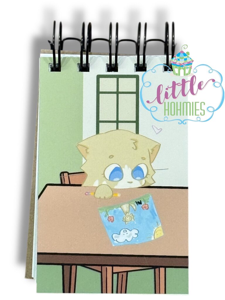 2.5x4 Notebook - Ashy Kitty Draws