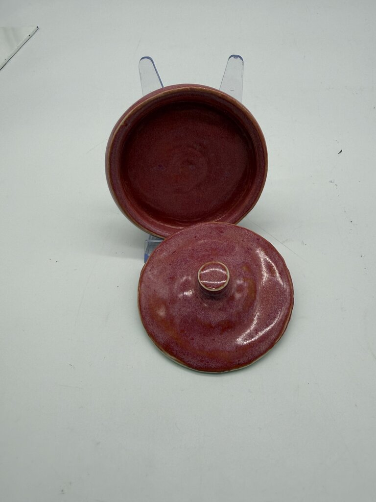 Pink Covered Trinket Dish