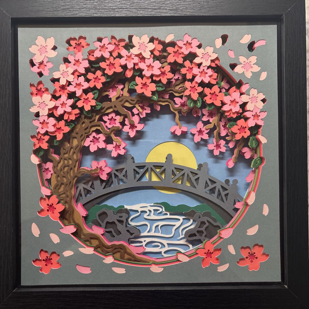 Cherry Blossom Bridge 2 Shadowbox