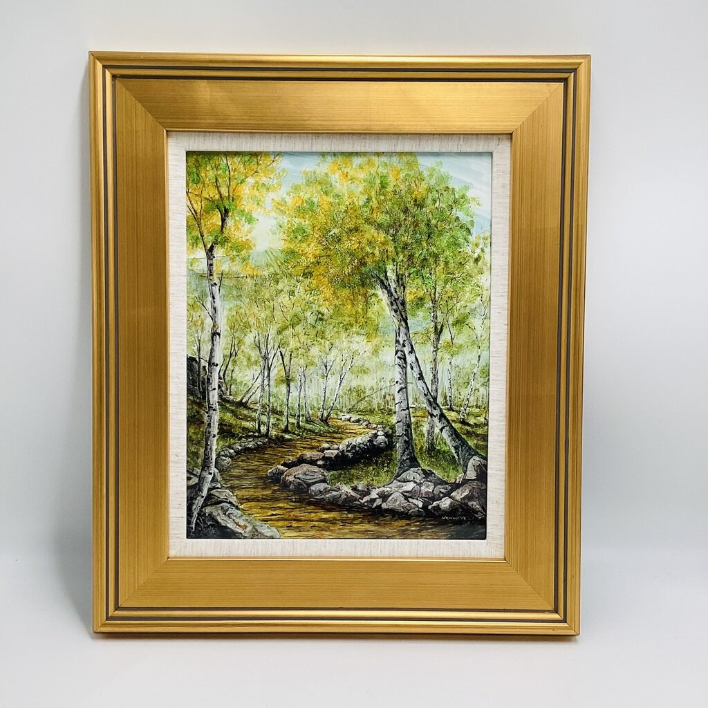 11x14 Stonewalls&Birches w/Gold Frame