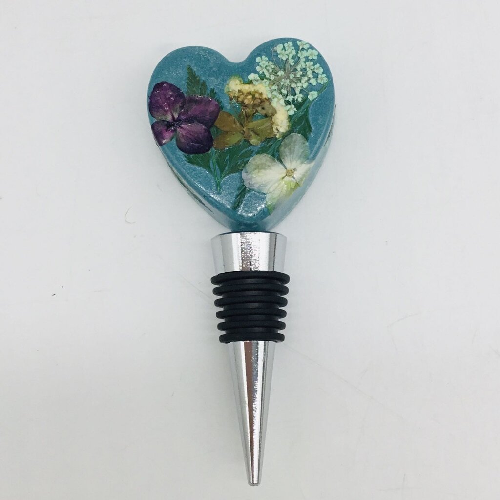 Floral Heart Wine Stopper