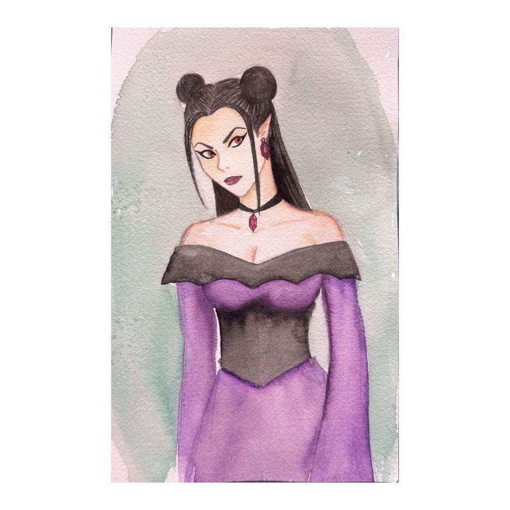 Watercolor Vampire girl