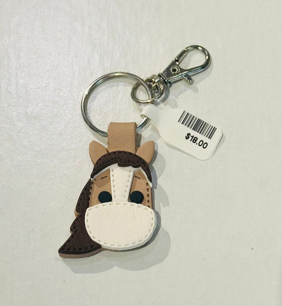 Tan w brown hair horse Keychain