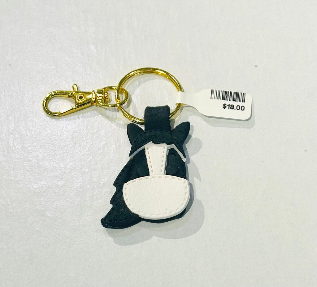 Black w black hair horse Keychain